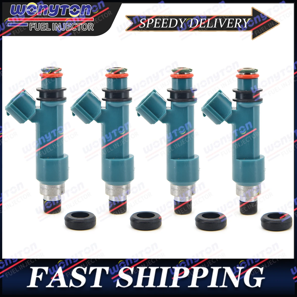 

Set of 4 Fuel Injectors 297500-0460 For Mazda 2 1.5L 2011-2014 Ford Fiesta 2009