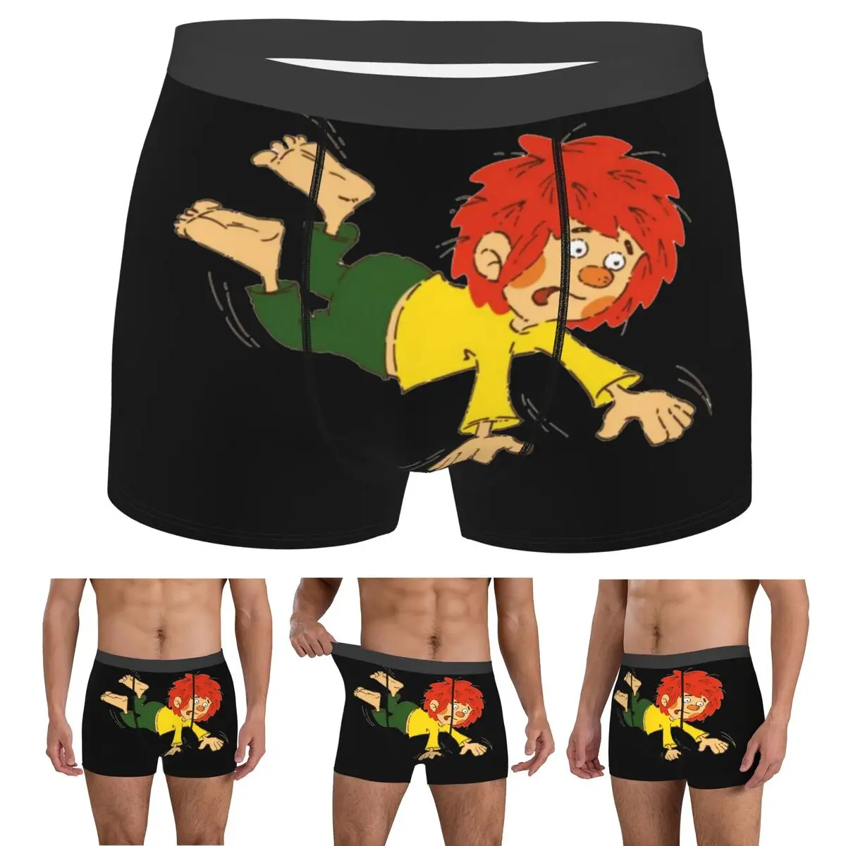 

Boxer Underpants Shorts Pumuckl Falling Panties Male Ventilate Underwear for Homme Man Boyfriend Gift