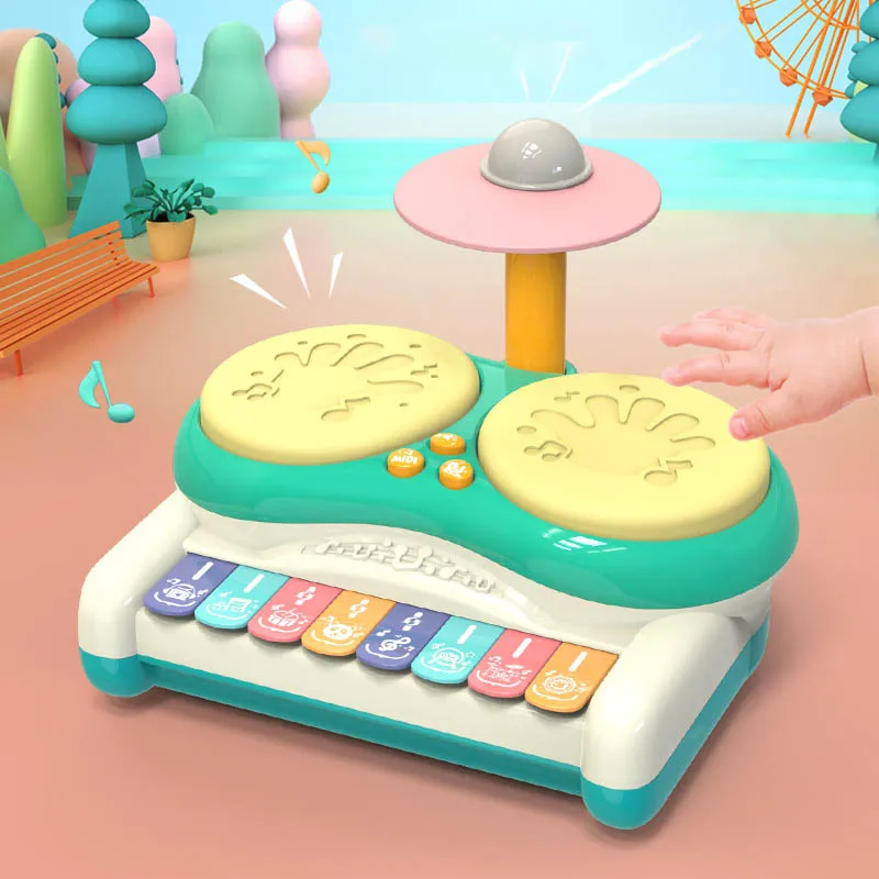 Kinderen Elektronische Drums Multifunctionele Drummen Instrumenten Jazz Drums Hand Clap Drum Baby Puzzel Muziek Speelgoed Verjaardagscadeau