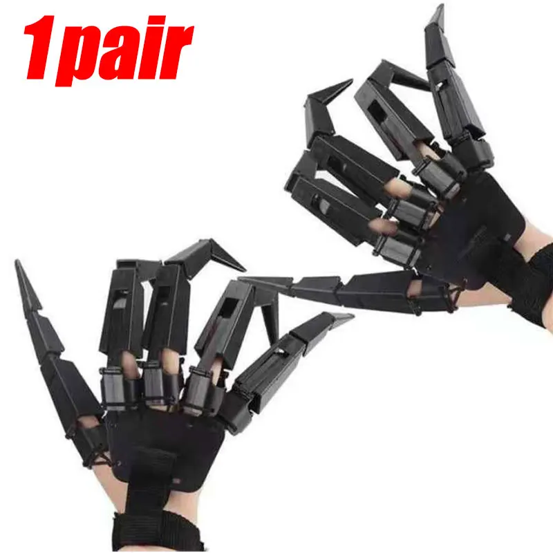 Halloween Gelenkfinger Gruselige gefälschte Finger Skelett Hand Cosplay Fingerhandschuh Realistische Horror Geisterklaue Prop Party Dekor