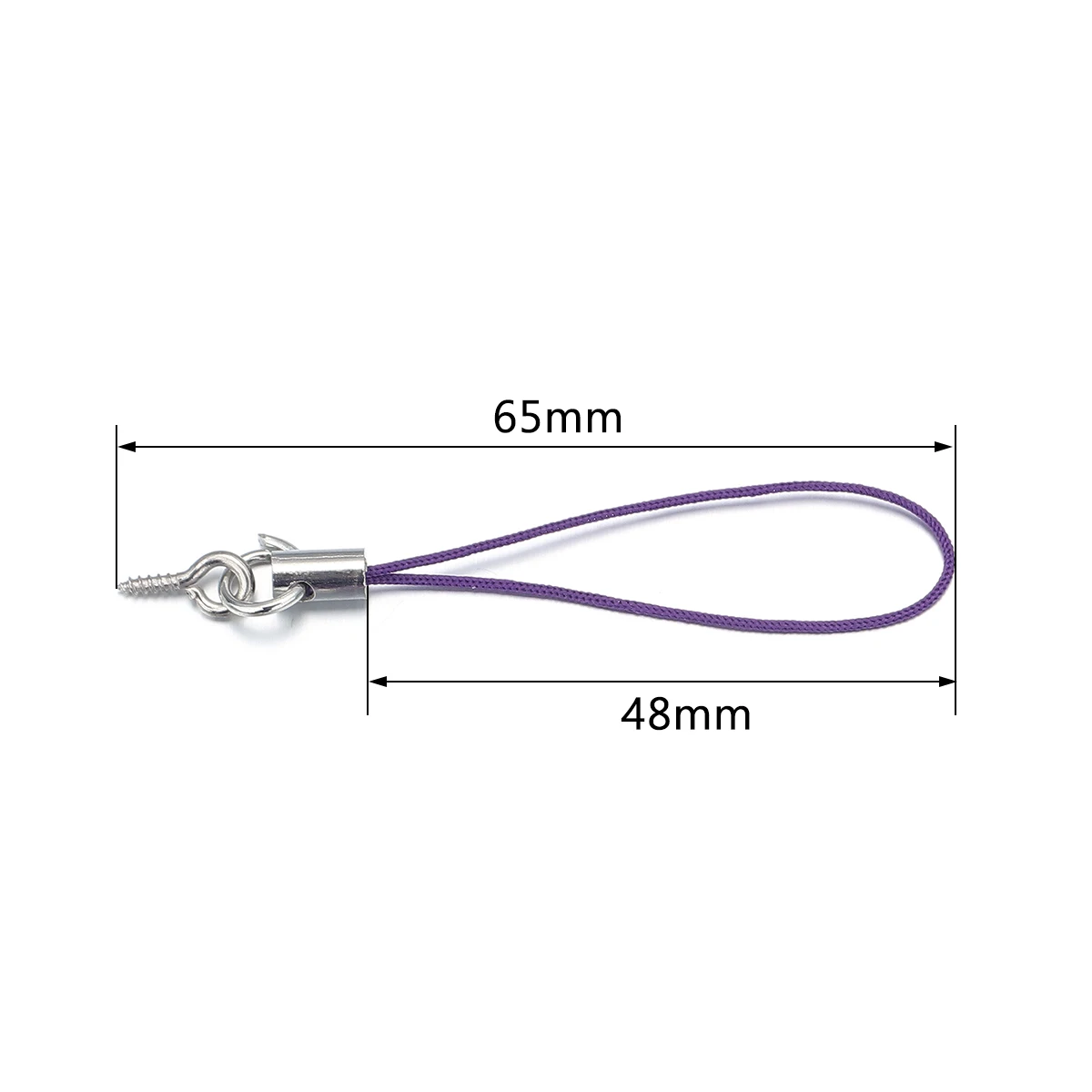 50/100 pz/lotto Cordino Lariat Strap Cavi Chiusura Corda Portachiavi Ganci Mobile Set Pendenti E Ciondoli Portachiavi Borsa Accessori Portachiavi