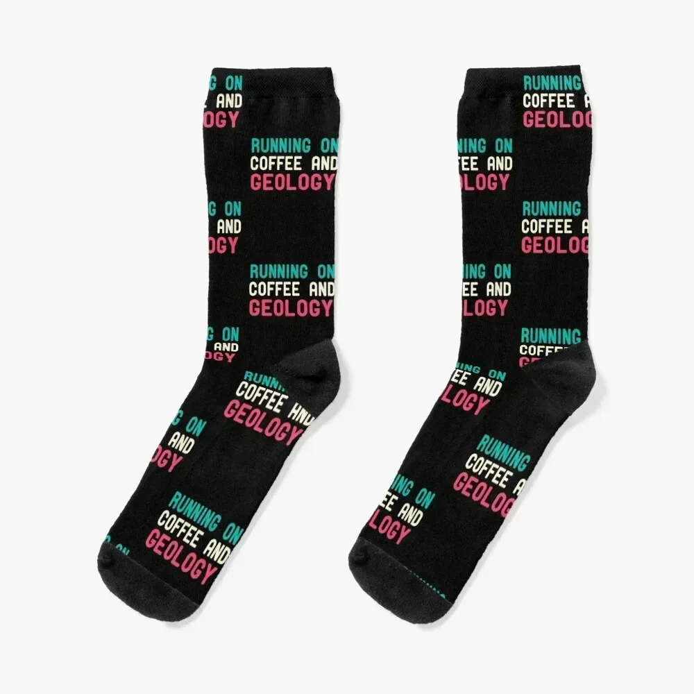 Running On Coffee And Geology Socks winter japanese fashion basketball Socks For Girls Men's