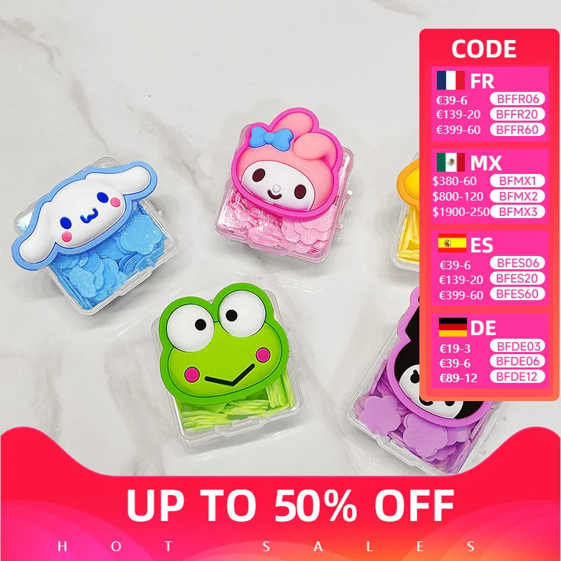 

Sanrio Kuromi My melody KEROKERO KEROPPI Kawaii travel portable disposable hand soap tablets student carry-on soap box Gift