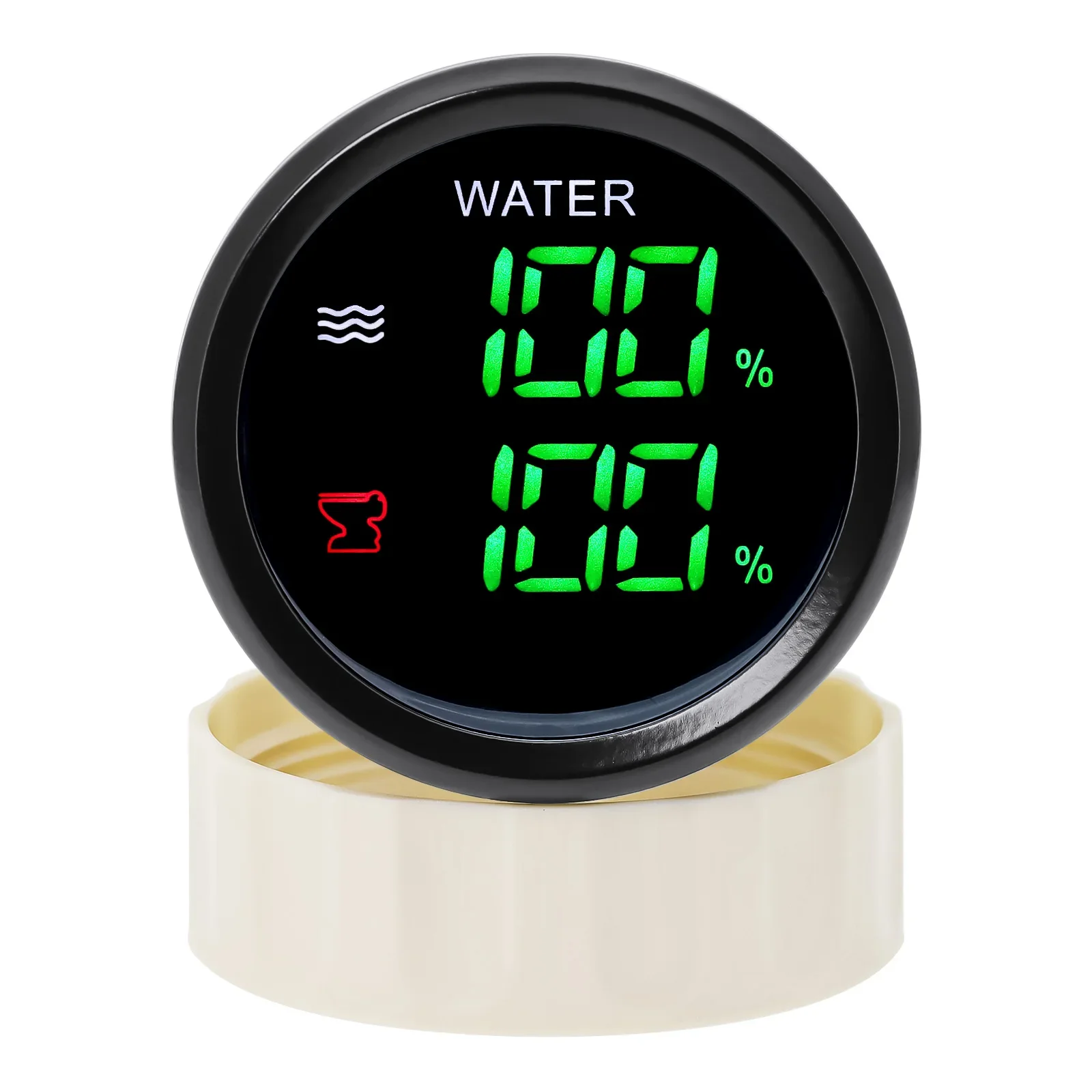 52MM Water Level+Sewage Level Meter Digital Dual Gauge Water Or Sewage Level Sensor 0-190ohm HTG for Boat Car 12V 24V Customized image 3