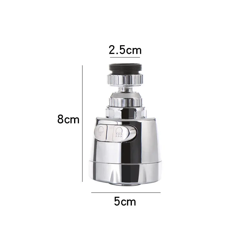 1 Stück Wasserhahnbelüfter 360 °   Drehbarer Wasserhahnkopf, Duschdiffusor, drehbare Düse, verstellbarer Booster-Wasserhahn, Küchenzubehör