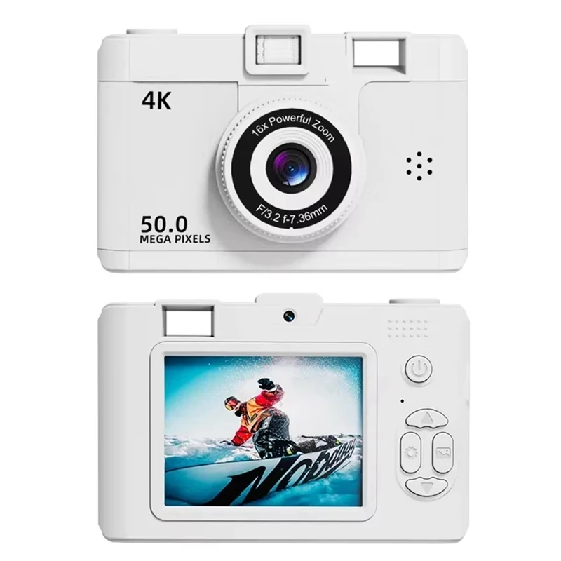 

4K Digital Camera Retro Dual Lens Multifunction CCD Instant Thermal Camer For Travel Students Compact Photography-A69F