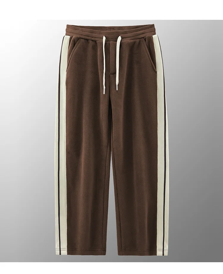 Winter Herren Woll-Hoodie-Hosen-Set, Plüsch Verdickter Warmer und Winddichter Sportanzug Herren Winter Plüsch-Hoodie Trainingsanzug 2-teiliges Set – Detail 24