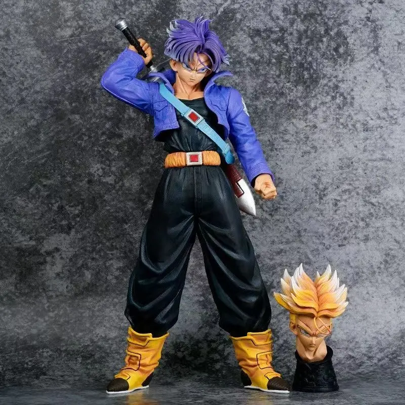 44cm Anime Dragon Ball Z Trunk Figure Dbz Super Saiyan Gk Decoration Toys Gifts For Children Action Figure Model Doll Xmas Gifts