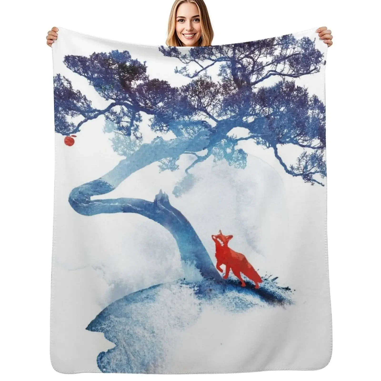 

The last apple tree Throw Blanket Vintage Luxury Designer Decorative Throw Blanket