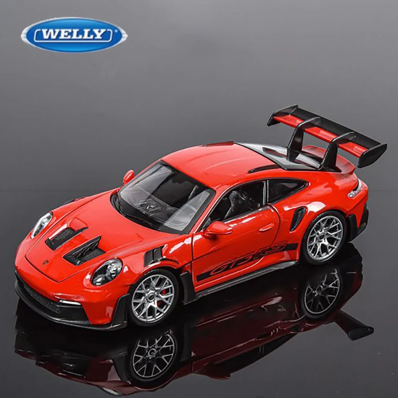 

WELLY 1:24 Porsche 911 GT3 RS 992 Alloy Car Diecasts & Toy Vehicles Car Model Miniature Scale Model Car Toy For Children