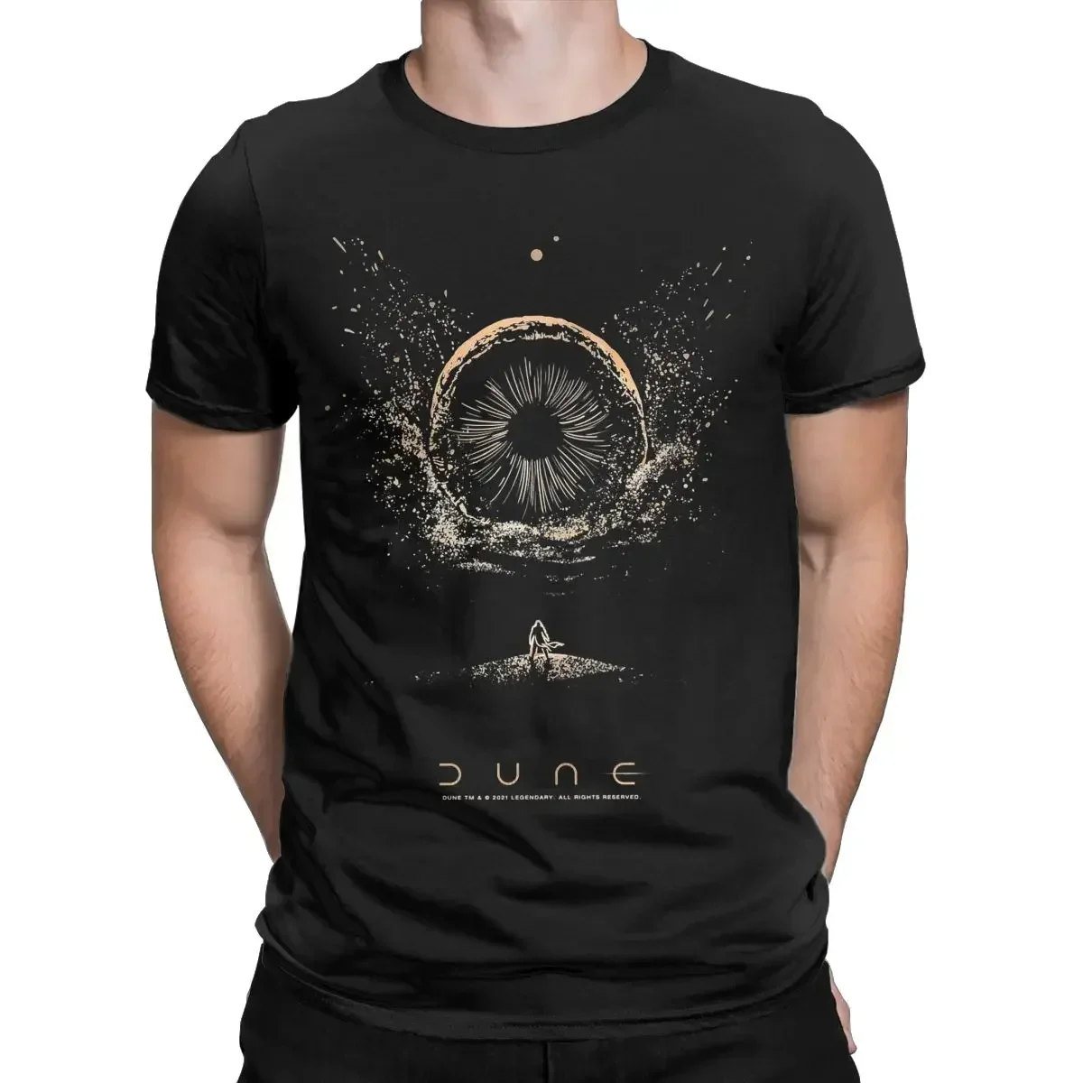 Men's Casual Crew-neck T-shirt, Shai Hulud The Sandworm, Short Sleeves, Dune Movies, Gift Clothing Comfortable and Cool