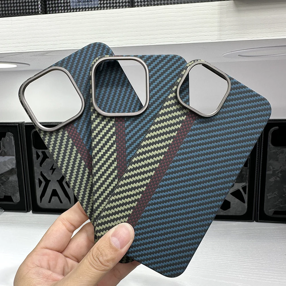 

New! Real Aramid Fiber Carbon Fiber Phone For iPhone 13/14 Pro Max Carbon Fiber For iPhone 14Pro Max CASE Cover