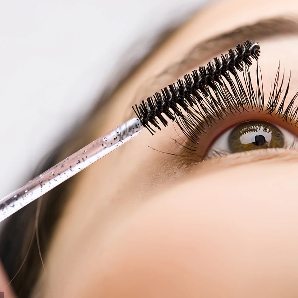 Cepillo de pestañas de cristal colorido, varitas de rímel, aplicador, herramienta de maquillaje de cejas permanente, cepillos cosméticos para cejas