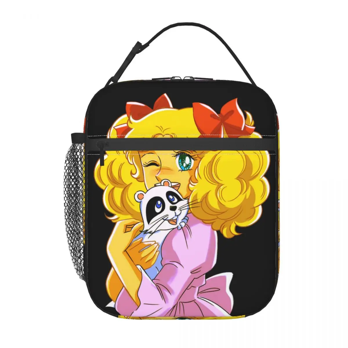 Candy Candy Anime Cartoon Portable Lunch Boxes Multifunction Thermal Cooler Food Insulated Lunch Bag School Children Student