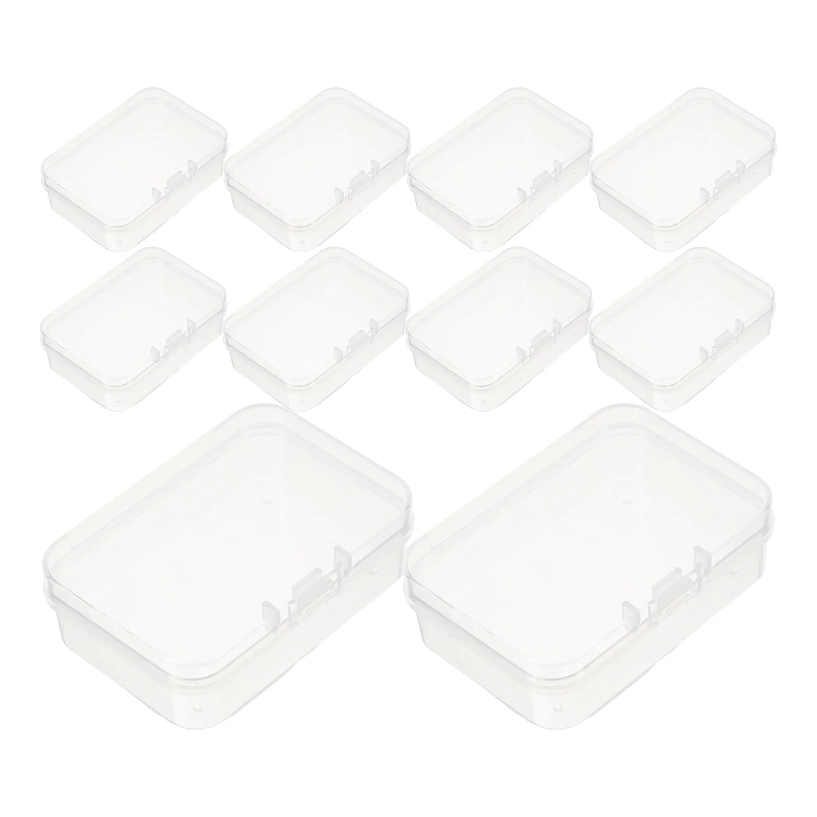 10 Pcs Highly Transparent Box Containers Packaging Beads Small Storage Organizer