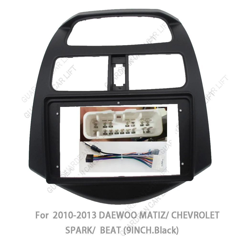 

9 Inch Android Car Radio Fascias For 2010 DAEWOO MATIZ/ CHEVROLET SPARK/ BEAT Stereo Player 2DIN Head Dash Frame Panel Trim