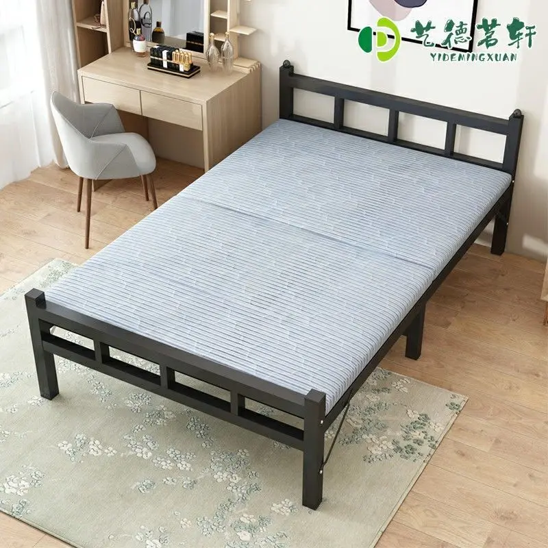 Fold-out bed sheet,  home office lunch break bed, simple bed, wooden plank bed, portable escort bed, rental house iron bed