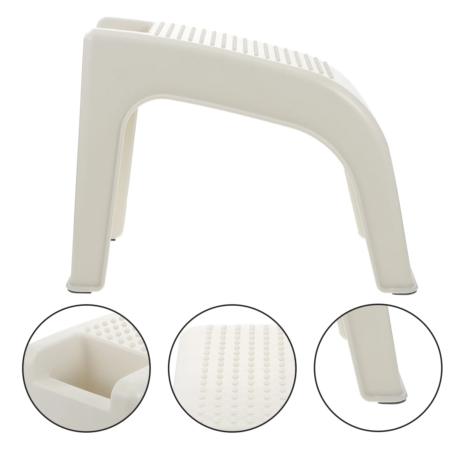 

1Pcs Durable Non-Slip Pedicure Stool Plastic Foot Rest with Massage Particles for Nail Art White Pedicure Stool