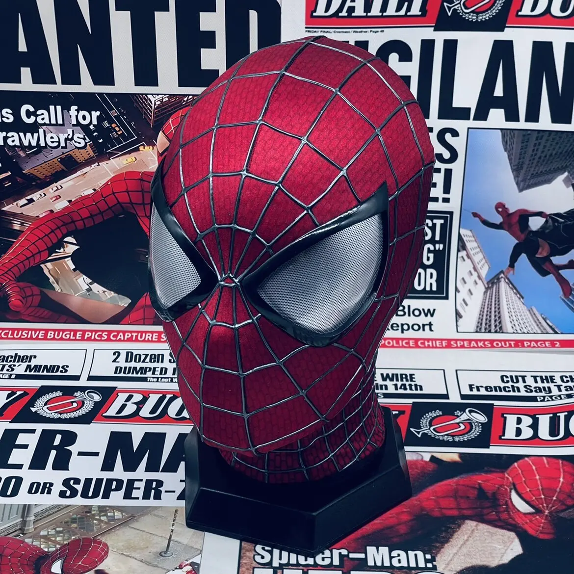 Handmade Spider-Man 2 Movie Accuracy Garfield Version Cosplay Mask Peter Parker Handicraft Collectible Item For Birthday Gifts image 2
