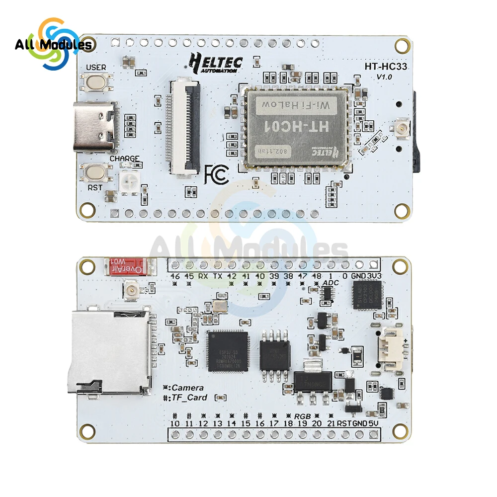 

ESP32-S3 WiFi HaLow HC33 Development Board WiFi BT Test Board with OV3660 Camera Module 2MP Pixel