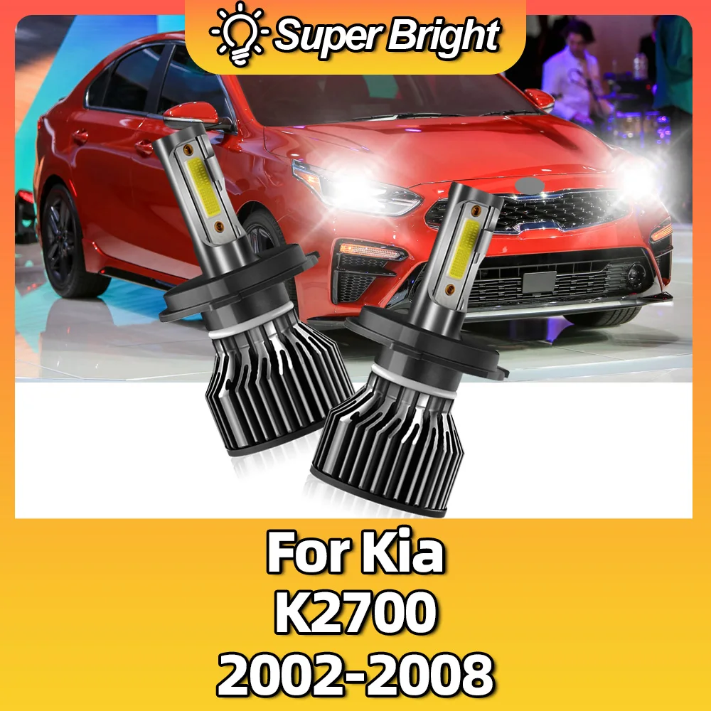 

2Pcs H4 LED Headlight 100W 10000LM 6000K White Super Bright Car Auto Headlamp For Kia K2700 2002 2003 2004 2005 2006 2007 2008