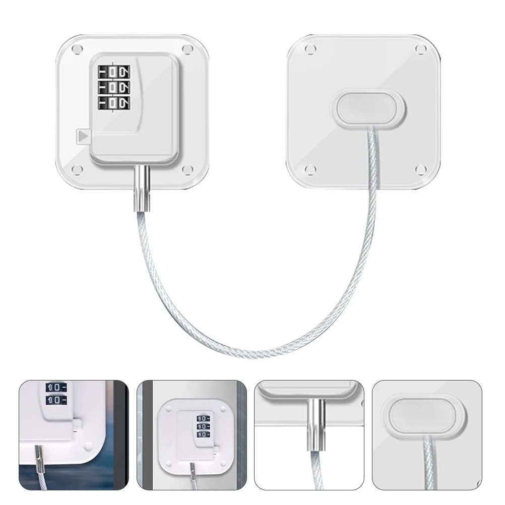 كلمة المرور الأبيض مربع الثلاجة السلامة لخزانة درج الثلاجة باب حريزعلى الأطفال مزيج مشفرة قفل أمن البلاستيك