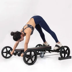 Abdominal wheel, automatic rebound, men and women's abdominal equipment, abdominal muscle training, abdominal curling machine
