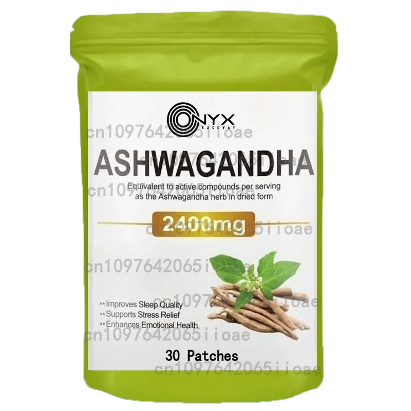 

30-пластыри Ashwagandha Complex Transdermal Patches для снятия стресса, высшего качества сна, фокусировки и позитивного настроения