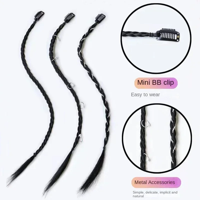 Y2K النساء المقلية العجين خصلات شعر مضيئة Traceless غير مرئية BB مقاطع الملاكمة جديلة الملاكمة الضفائر الفتيات أدوات تجديل الشعر موضة باردة