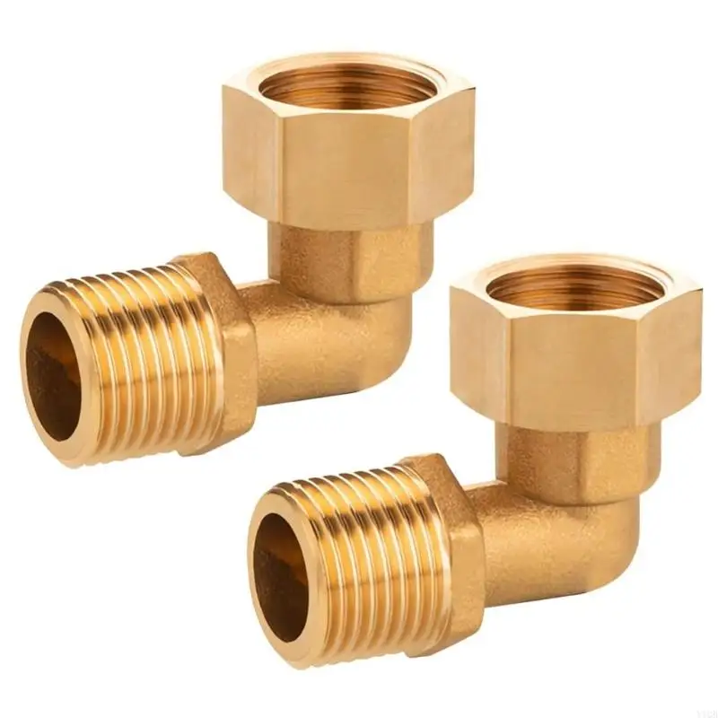 

2pcs Brass 90 градусов Угол Угольный Колень для локтевого соединения для стабильного подключения труб Y1QB