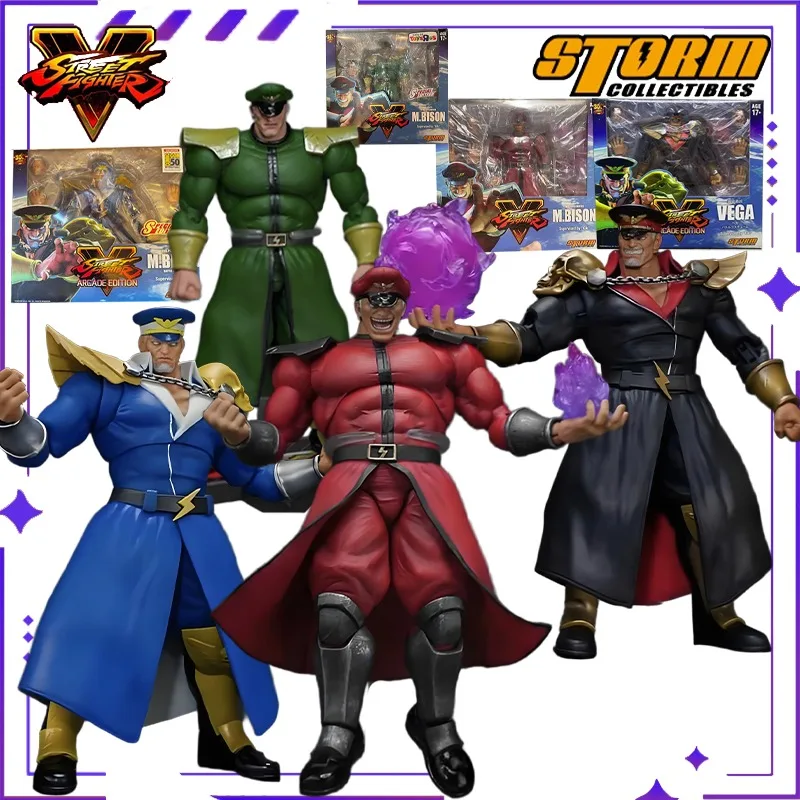 Storm Toys Original 1/12 Street Fighter M.BISON disfraz de batalla Bison Vega juego muñeca móvil modelo hecho a mano juguete colección de regalo