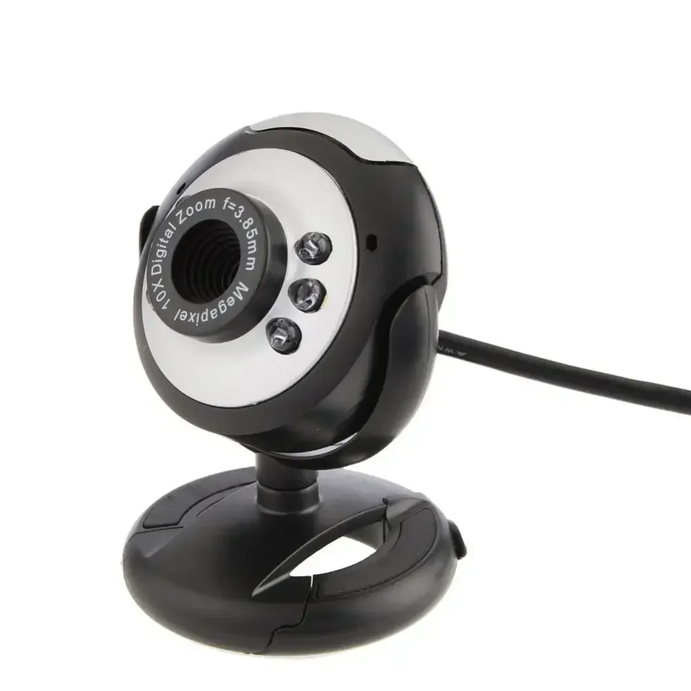 

ZLRLMHY For PC Laptop USB Webcam High Clarity 12.0MP 6 LED Night Light Web Camera Built-in Mic