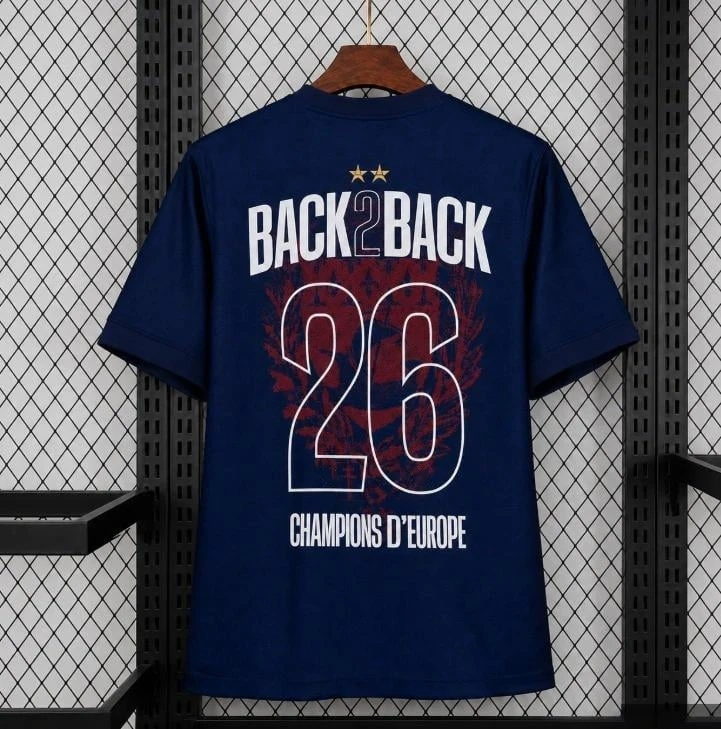 Camiseta de Fútbol del Paris Saint-Germain Defending Champions 2026, Unisex, Moda de Verano, Cuello Redondo, Manga Corta, Algodón Puro