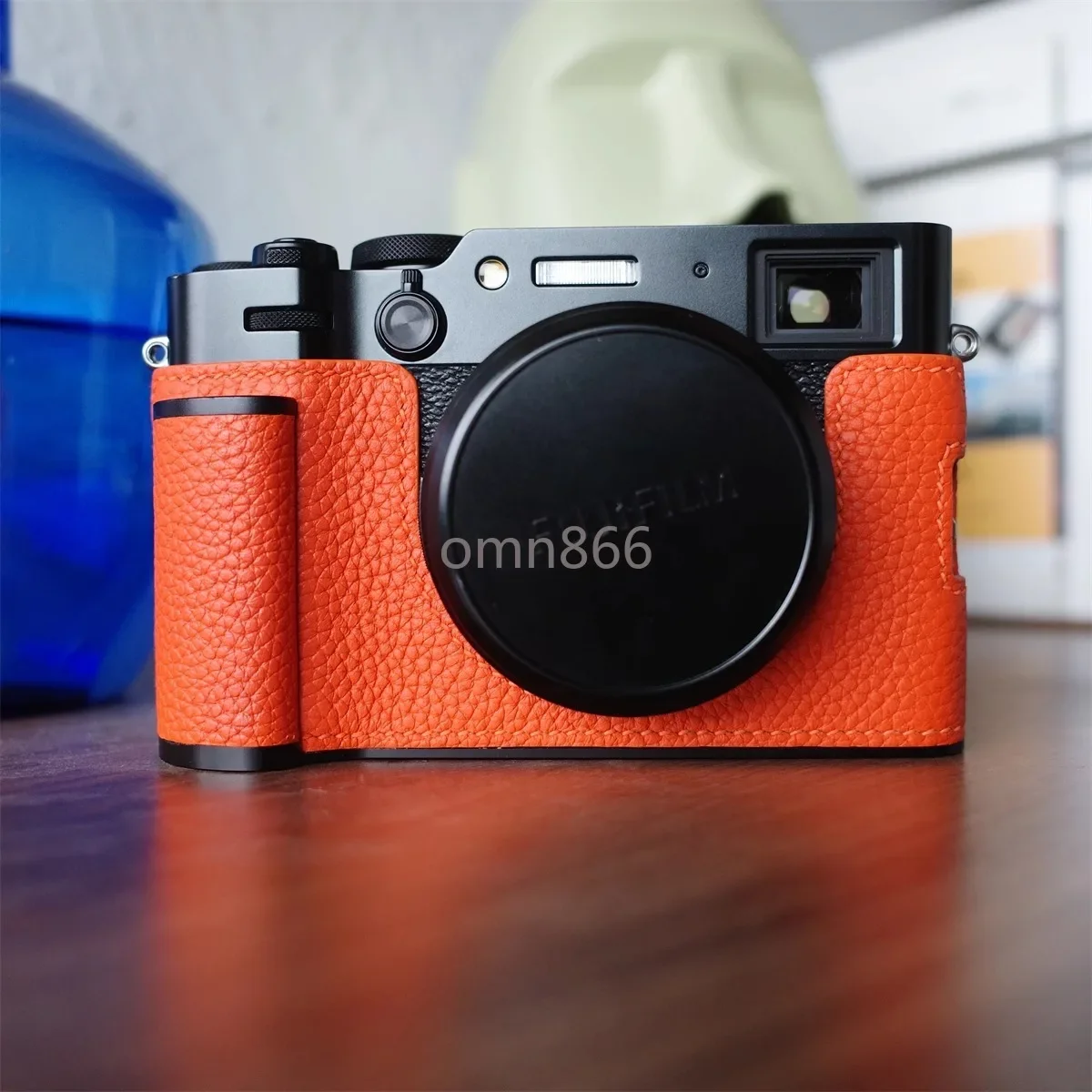 Kamera-Lederhüllen, halbe Taschen, Schutzhüllen, Retro-Kamerazubehör mit handgefertigter Basis aus echtem Leder für Fuji X100Vi