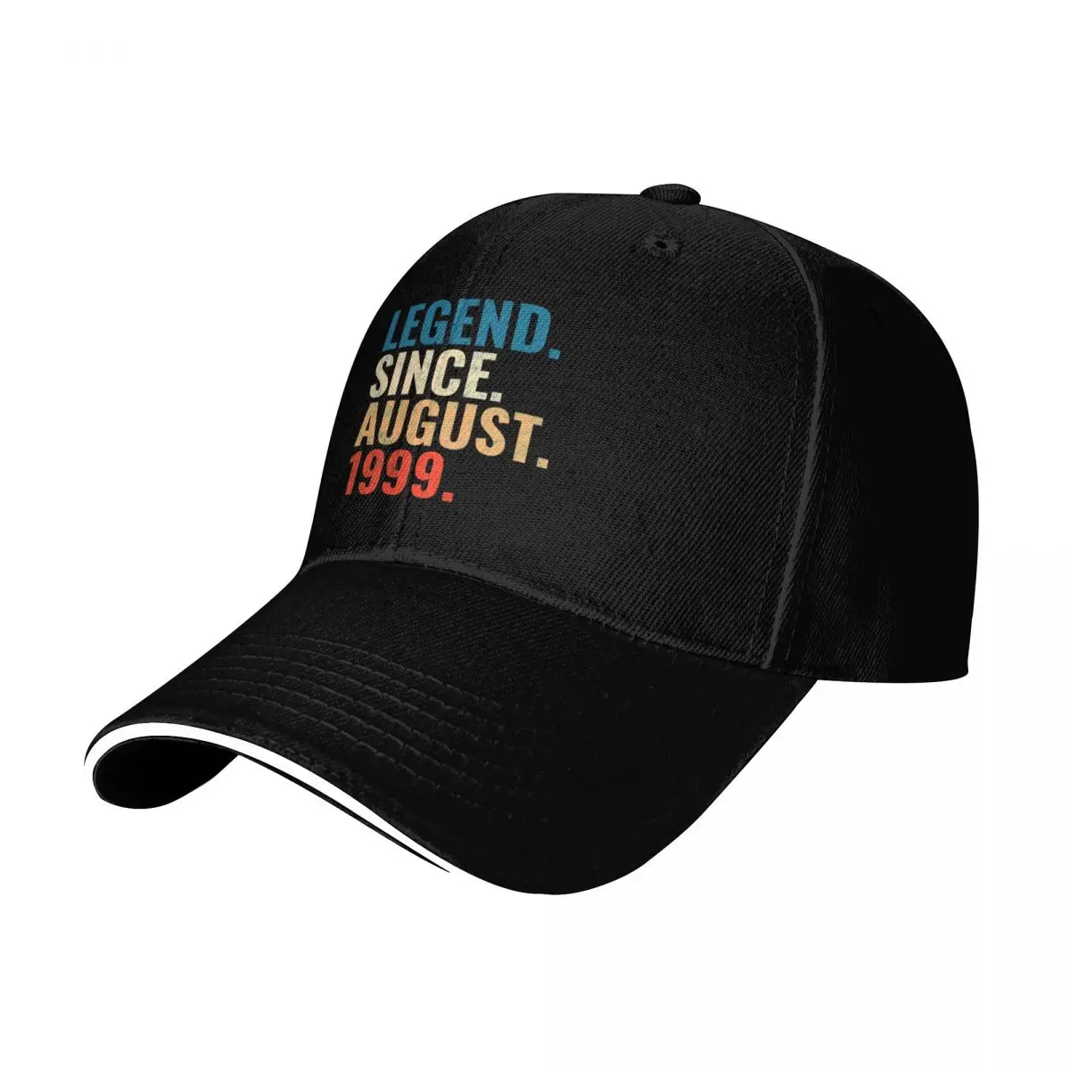 Legend Since August 1999 Retro Vintage Baseball Cap Quick Dry Performance Cotton Twill Breathable Contrast Two Tone Brim