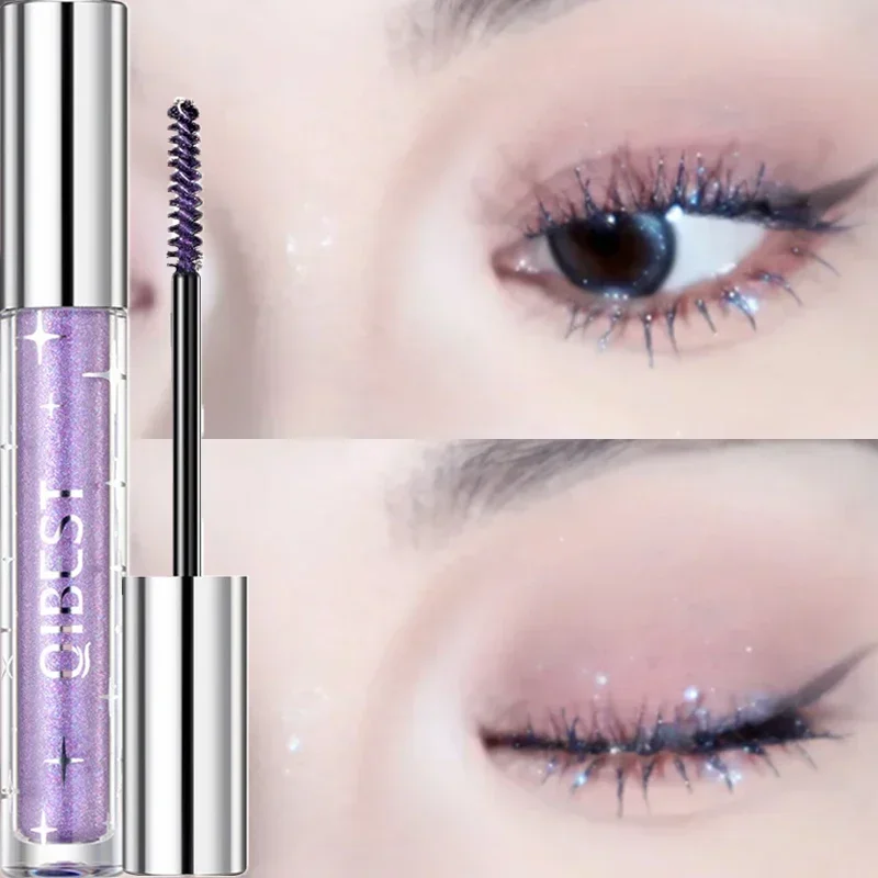 Diamond Glitter Sliver Mascara Waterproof Lasting Quick Shiny Gold Purple allungamento ciglia Mascara paillettes Eye Makeup Cosmetic