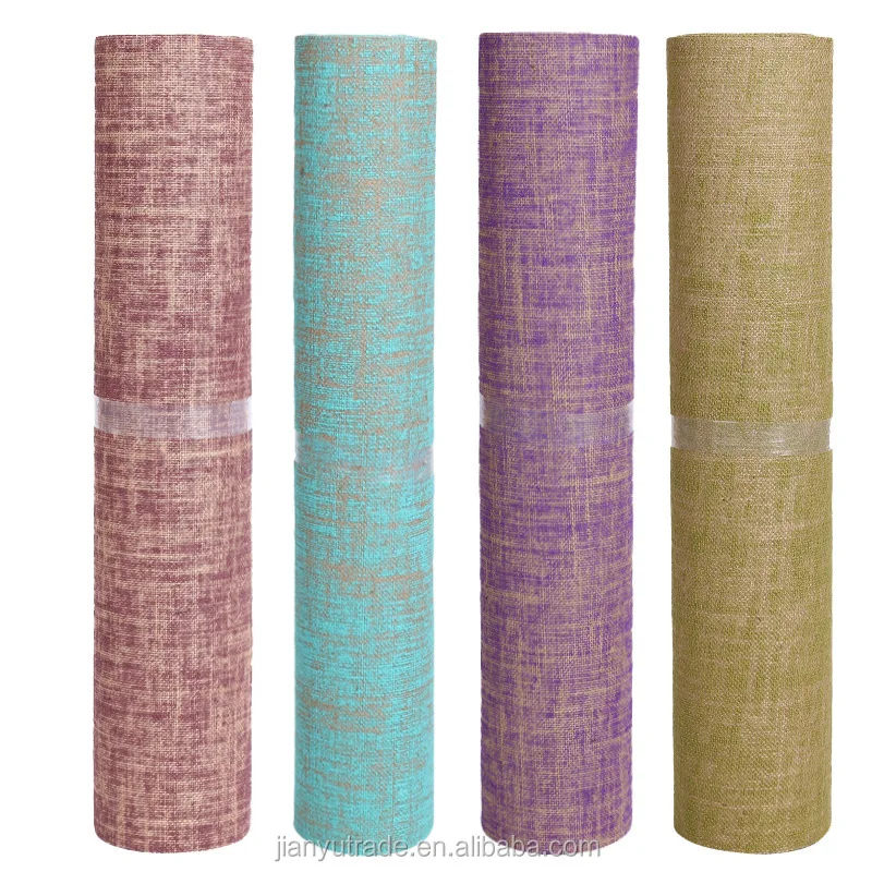 

New Product Custom Printed Yoga Mats Eco Friendly Fitness Natural Jute Hemp Yoga Mat