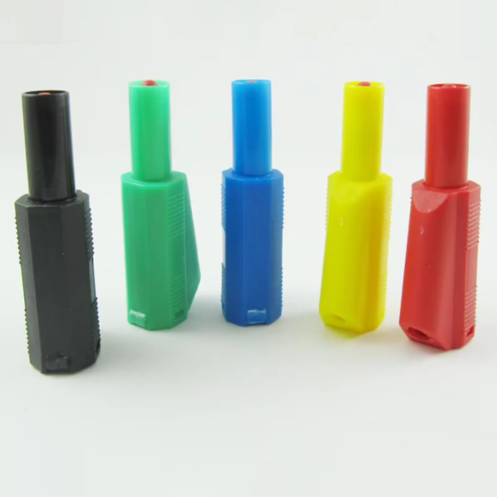 5pcs 4mm Full Sheath Safety Banana Plug DIY Probe 4mm Hole Connector Plug Welding Type