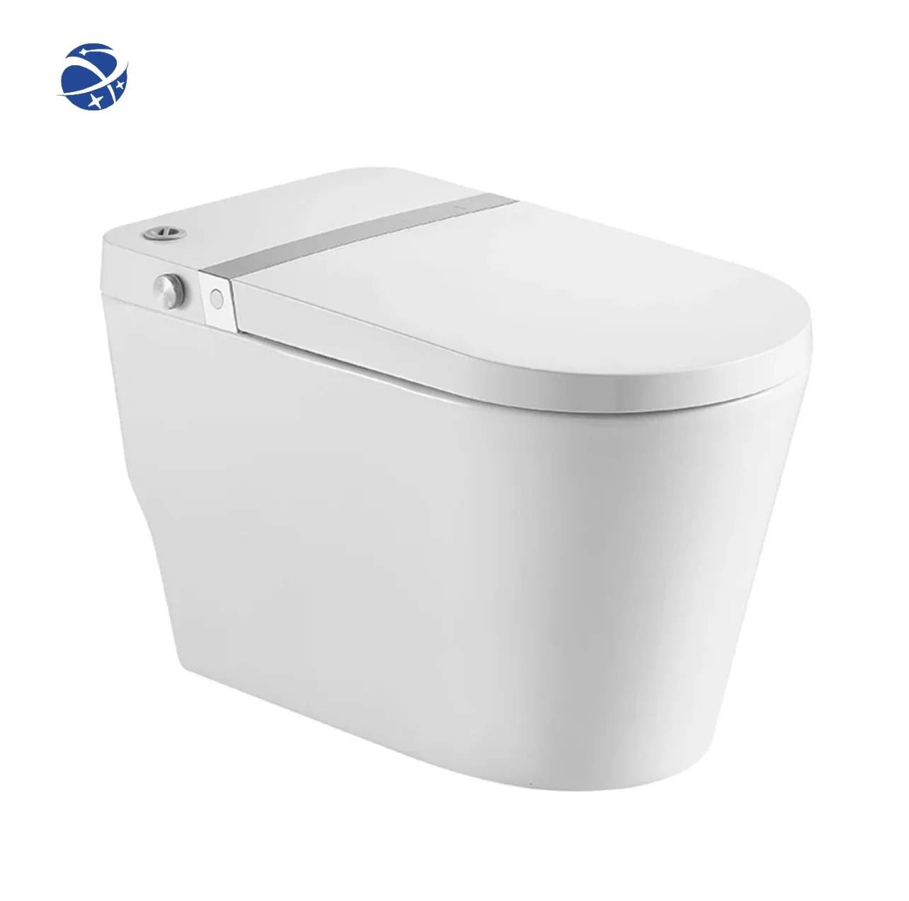 YYHC Smart Ceramic Wall Hung Toilet Heated Seat Cover 360-Degree Foam Shield Auto-cover and Seat Intelligent Toilet