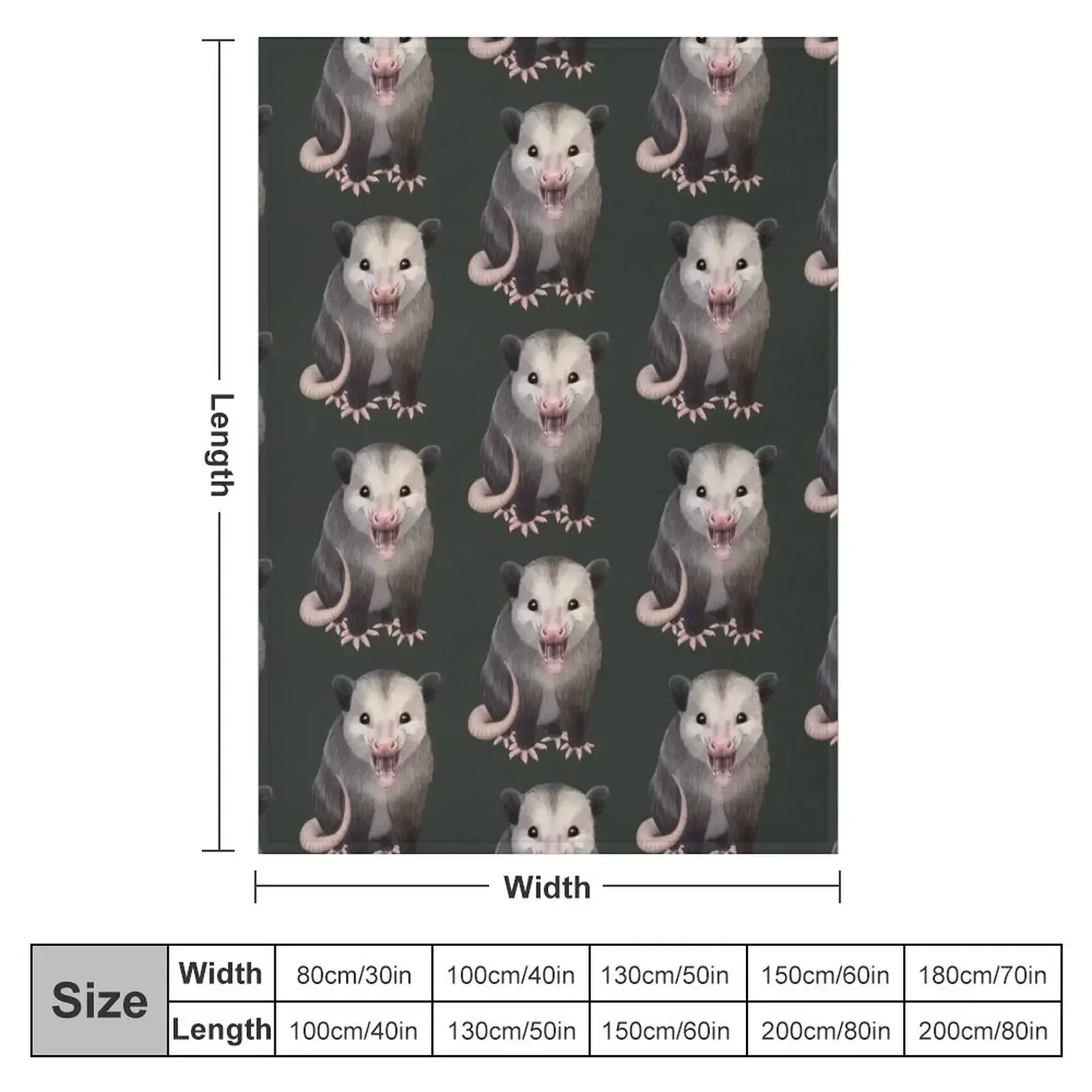 Happy Possum Throw Blanket Polar Summer Blankets