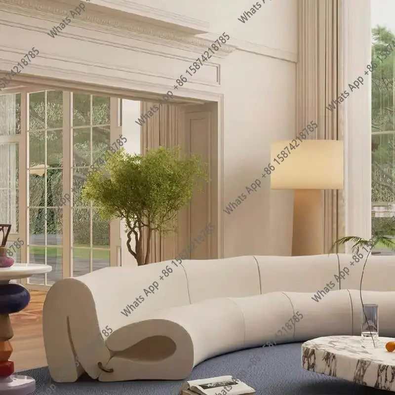 X36 Water Ripple New Sofa Living Room Combination Minimalist Multi-person Light Luxury Creative Designer Italian Arc