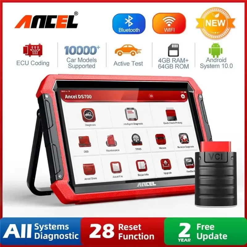 Professional Ancel DS700 OBDII Tester Full System 12V Automotive Diagnostic Tool for Auto Repair Shops
