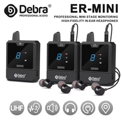 Er-mini uhf tragbare drahtlose In-Ear-Monitore mit integriertem wiederauf lad baren Lithium-Akku, geeignet für Kirchen, kleine Konzerte