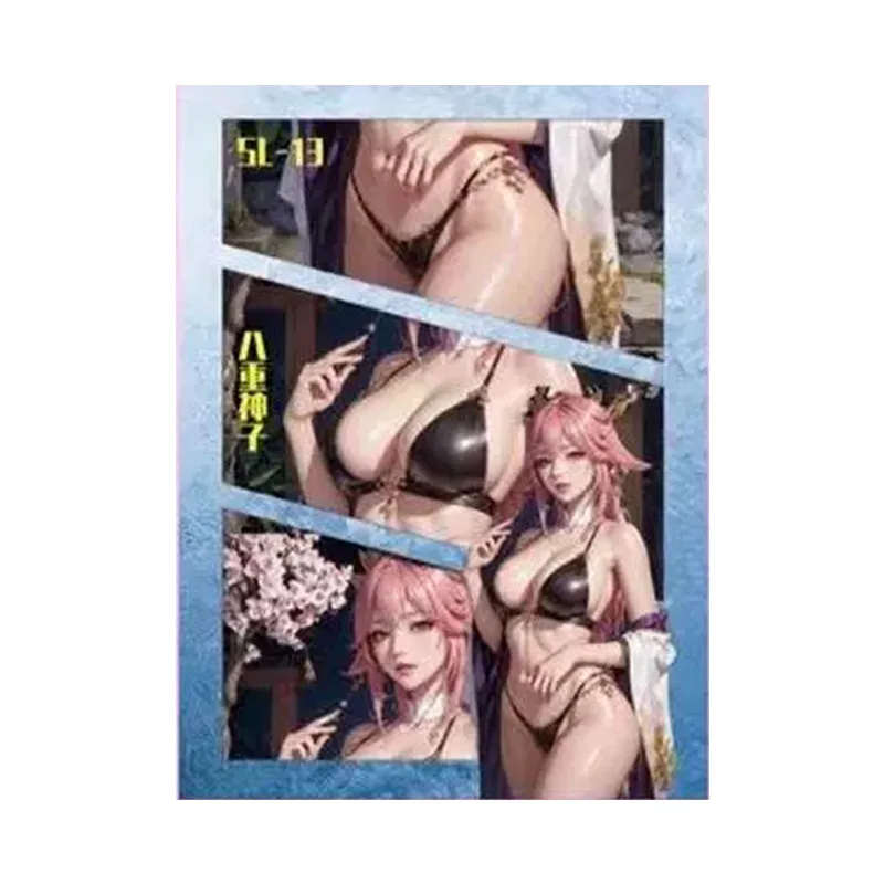 Anime Goddess Story Rare SL Refractive Flashcards Hancock Tsunade Toys for boys Collectible Cards Christmas Birthday Gifts