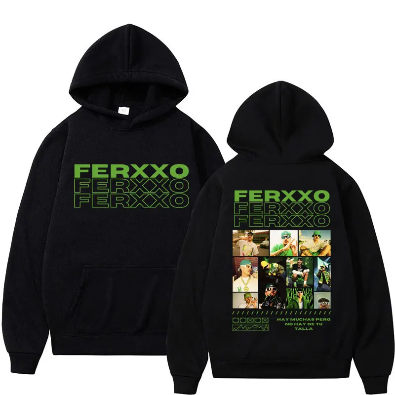 

Rapper Feid Ferxxo Retro Hoodie Fashion Hip Hop Punk Long Sleeve Men Women Fleece Oversized Street Sweatshirt Hipster Fans Gift