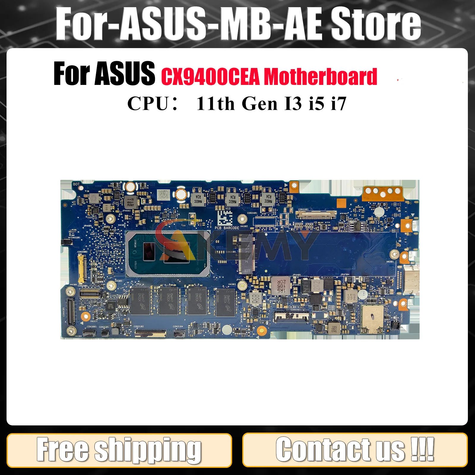 

Материнская плата CX9400CEA для ноутбука ASUS Chromebook Flip CX9 CX9400CEA CX9400C с 11-го поколения I3 i5 i7 100% тестирование OK stk