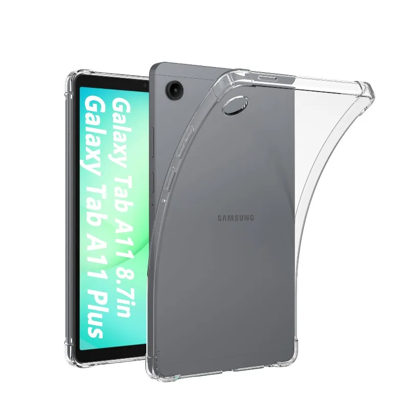 

Для Samsung Galaxy Tab A11 8,7 дюйма 2025 Защитный чехол SM-X130 Прозрачная подушка безопасности Funda A11 + (Plus) 11 дюймов SM-X230 X233 Корпус из ТПУ