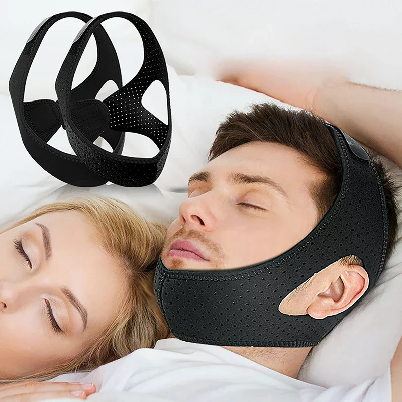 Adjustable New Neoprene Anti Snoring Strap Stop Snoring Chin Strap Snoring Mouth Guard Snoring Snore Relieve for Sleep