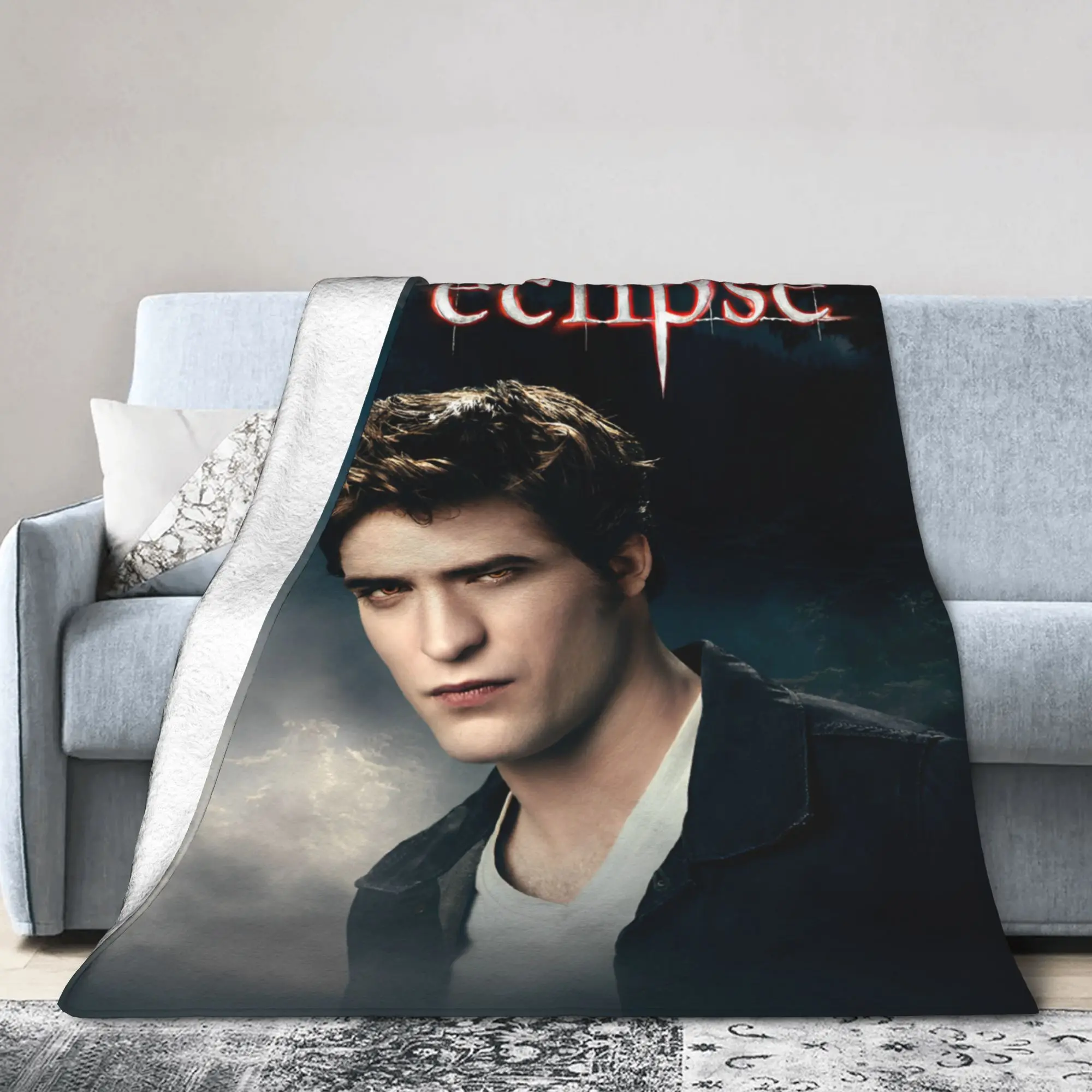 

Одеяло The Twilight Saga, фланелевое многофункциональное легкое одеяло с принтом Эдварда для кровати, автомобильного ковра