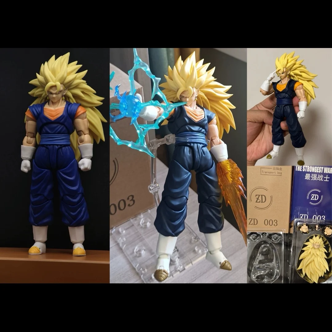 In Stock ZD Studio Dragon Ball Super Saiya SSJ3 Vegito Bardock Son Goku Goku Black Gogeta Head Accessories Kit Action Figure view 3
